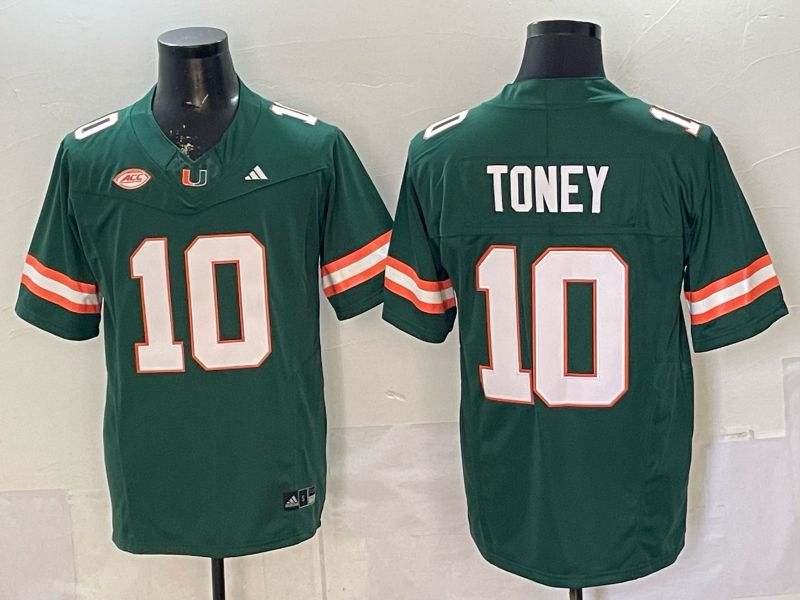 Men 2026 Miami Hurricanes #10 Toney Green 3th generations Limited NCAA Jersey 051->ncaa teams->NCAA Jersey